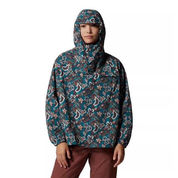 NEW Mountain Hardwear Stryder Pullover Hooded Jack Pine Floral Anorak Jacket NWT - Picture 2 of 8